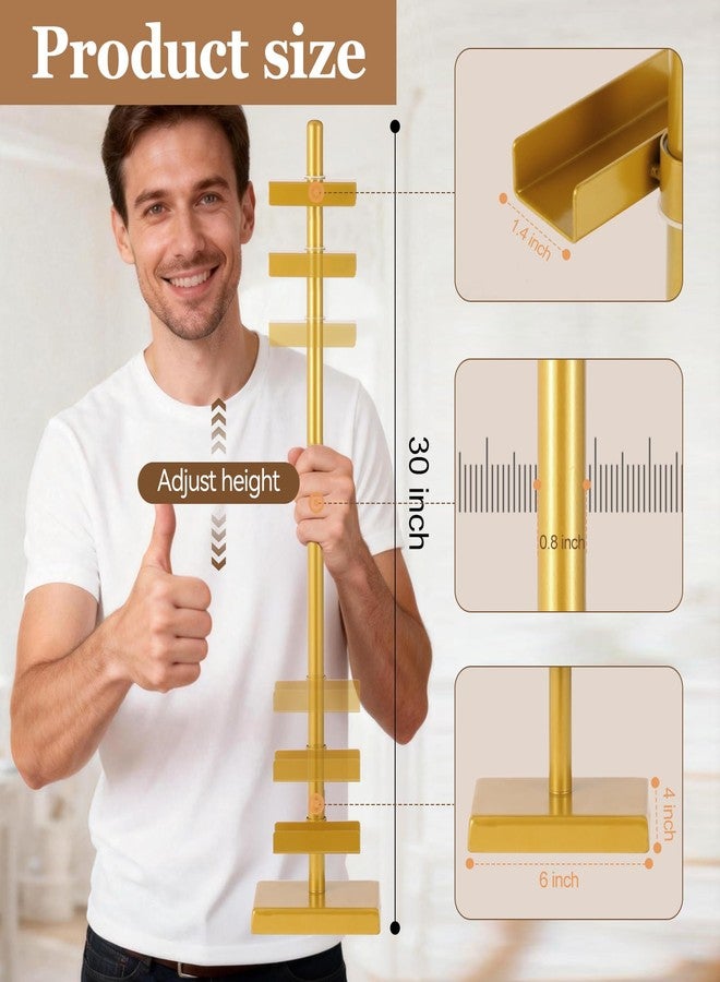 dakewang Adjustable Tabletop Easel Stand for Picture Frames, Picture Easels for Display, Gold Easel, Picture Frame Stand, Adjustable Art Easel.(30inch,Gold) - Image 3