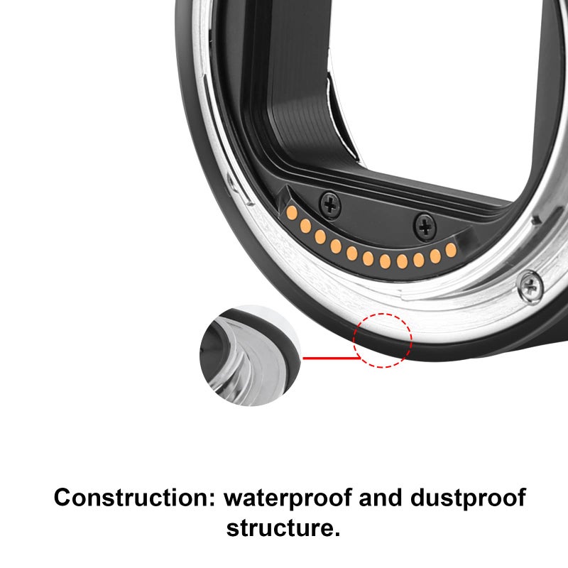Meike ميكي MK-RF-AF1 13mm + 18mm مجموعة حلقات توسيع ماكرو معدنية AF كاملة الإطار لكاميرات سلسلة EOS-R وكاميرات RF Mount كاميرات EOS-R EOS-RP - Image 5