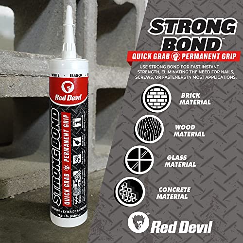 Red Devil لاصق وهجاء بوليمر هجين قوي من ريد ديفل 0956، 9 أونصات، أبيض، عبوة واحدة - Image 3