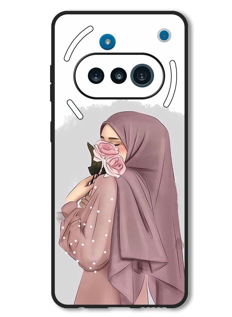 Theodor Case Compatible with Nothing Phone 3a Protection Shockproof Bumper Cover Holding Roses Girl - Image 1