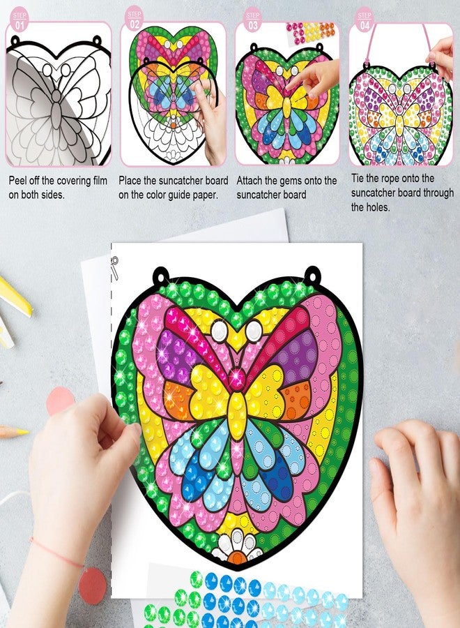 BANBBUR 4 Pcs Window Art Kits for Kids,Gem Arts for Kids Ages 8-12 4-8,Suncatcher Kits for Kids,Diamond Art and Crafts for Girls Boys Birthdays Christmas Gift - Image 5