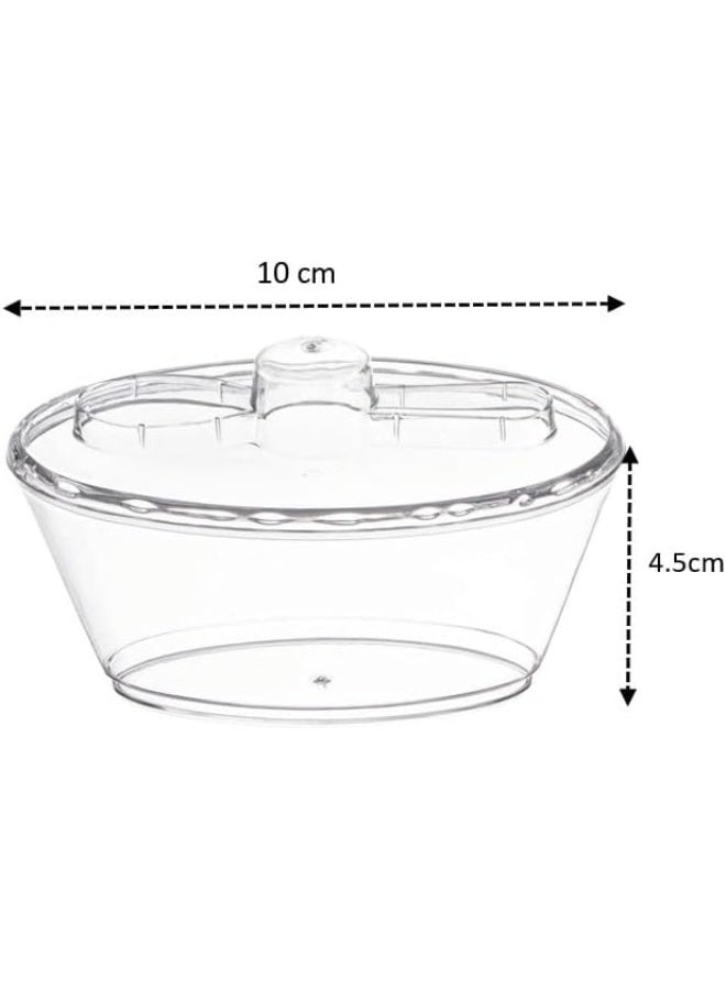 HOME CHOICE 20 قطعة، كوب Oval قابل للتصرف مع غطاء وملعقة - Image 3