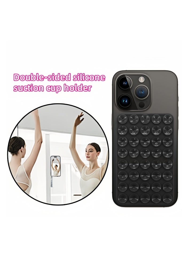 Black Silicone Pad High-Quality Non-Slip Accessory for Secure Phone Mounting, Ideal for Stable Viewing and Hands-Free Use on Various Surfaces Pad  - Image 1