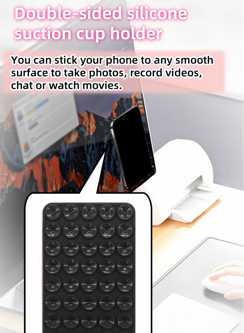 Black Silicone Pad High-Quality Non-Slip Accessory for Secure Phone Mounting, Ideal for Stable Viewing and Hands-Free Use on Various Surfaces Pad  - Image 2
