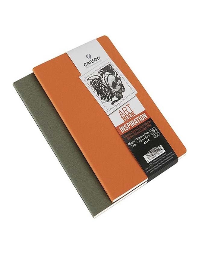 CANSON Canson ART BOOK Inspiration-Ivy+Orange-A5-96g-30paper