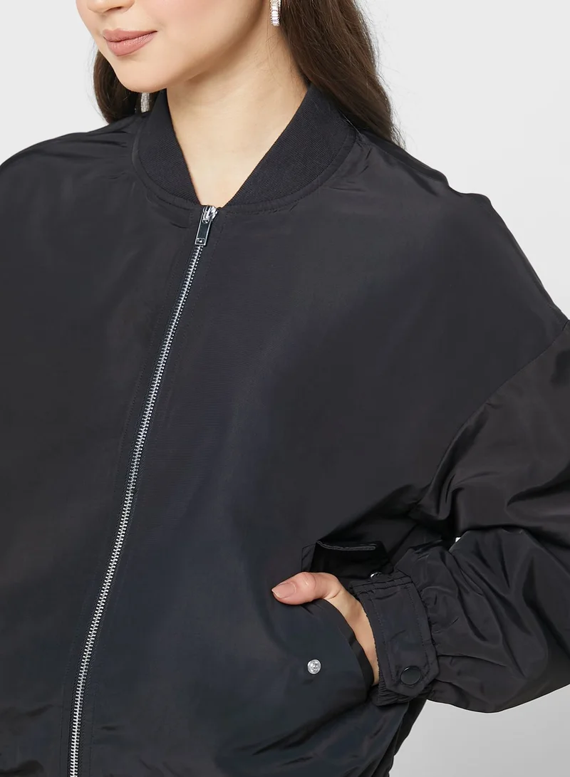 VERO MODA Zip Through Bomber Jacket