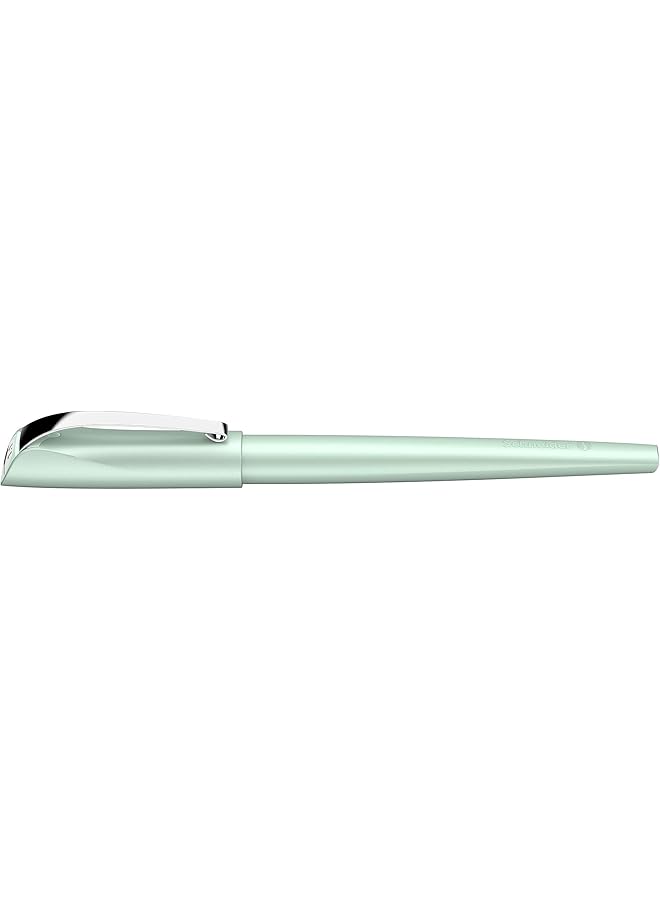 Schneider Callissima Calligraphy Fountain Pen 1.1 Mm Refillable Metallic Mint Barrel Bermuda Blue Ink Cartridge 163711  - Image 2