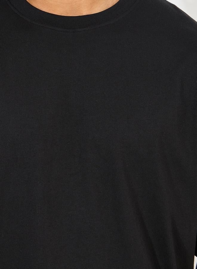 ستايلي تيشيرت قطن مطبوع برسومات خلفية كبير الحجم - Image 4