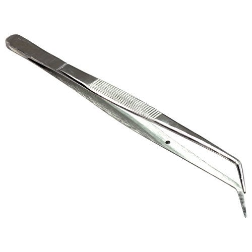 HTS 171C6 6.25" Curved Stainless Steel College Tweezers - Image 2