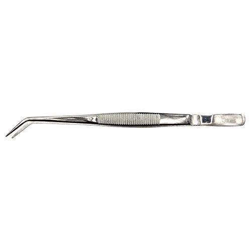 HTS 171C6 6.25" Curved Stainless Steel College Tweezers - Image 3