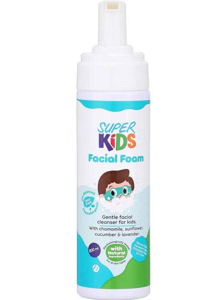 Super Kids Facial Foam Gentle Facial Cleanser For Kids  200 ml