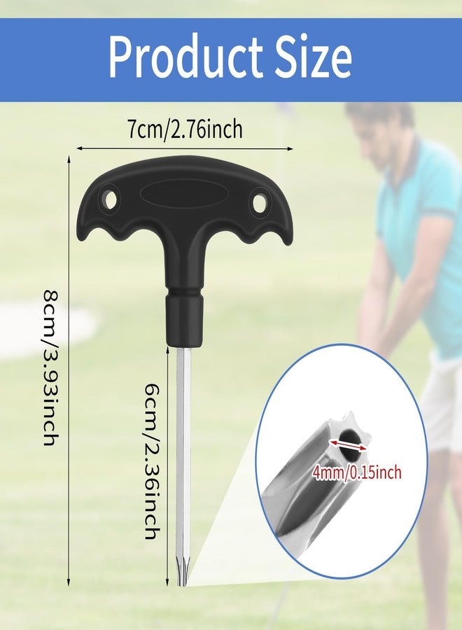 Sliverdew Golf Club Wrenches Tools Golf Torque Wrench Golf Head Adjustment Tool Stainless Steel Golf Club Driver Torque Tool with Plastic Handle, T20, Black - Image 2