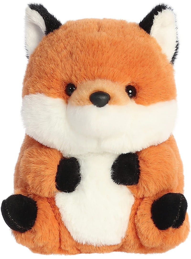 Aurora Round Rolly Pet Finley Fox Stuffed Animal  Adorable Companions  OnTheGo Fun  Orange 5 Inches - Image 1