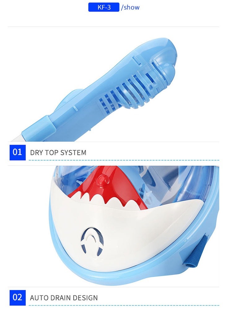 Furtey - Shark Sharp Snorkeling Mask for Kid HD Seaview Anti Fog Anti Leak Diving Mask , Diving Goggles , Swimming Equipment , Waterproof and Fogproof - Image 1