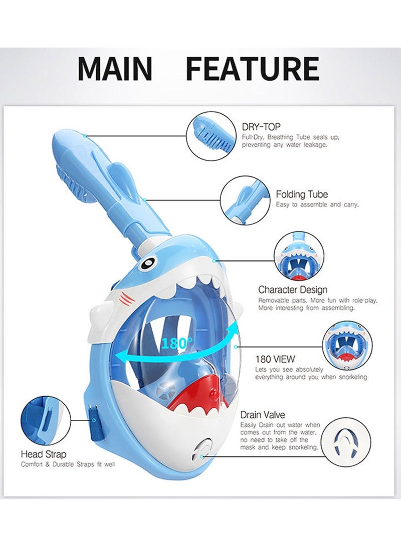 Furtey - Shark Sharp Snorkeling Mask for Kid HD Seaview Anti Fog Anti Leak Diving Mask , Diving Goggles , Swimming Equipment , Waterproof and Fogproof - Image 1