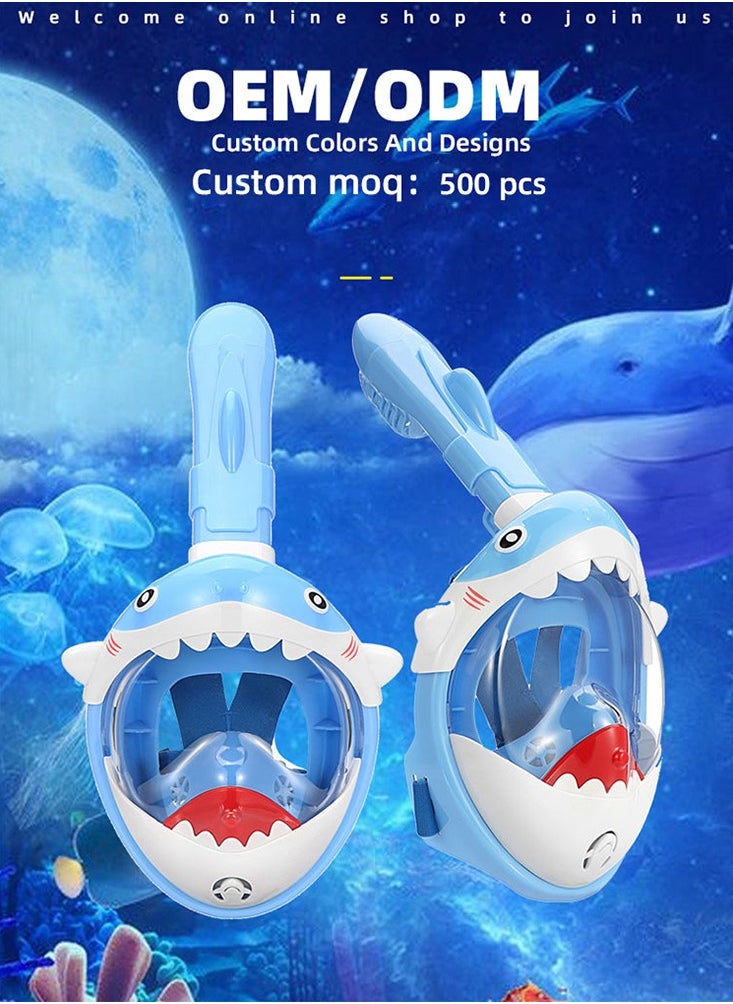 Furtey - Shark Sharp Snorkeling Mask for Kid HD Seaview Anti Fog Anti Leak Diving Mask , Diving Goggles , Swimming Equipment , Waterproof and Fogproof - Image 1