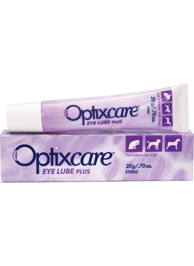 OptixCare Eye Lube Plus + Hyaluron 20G For Dog Cat Horses, Pack Of 3 