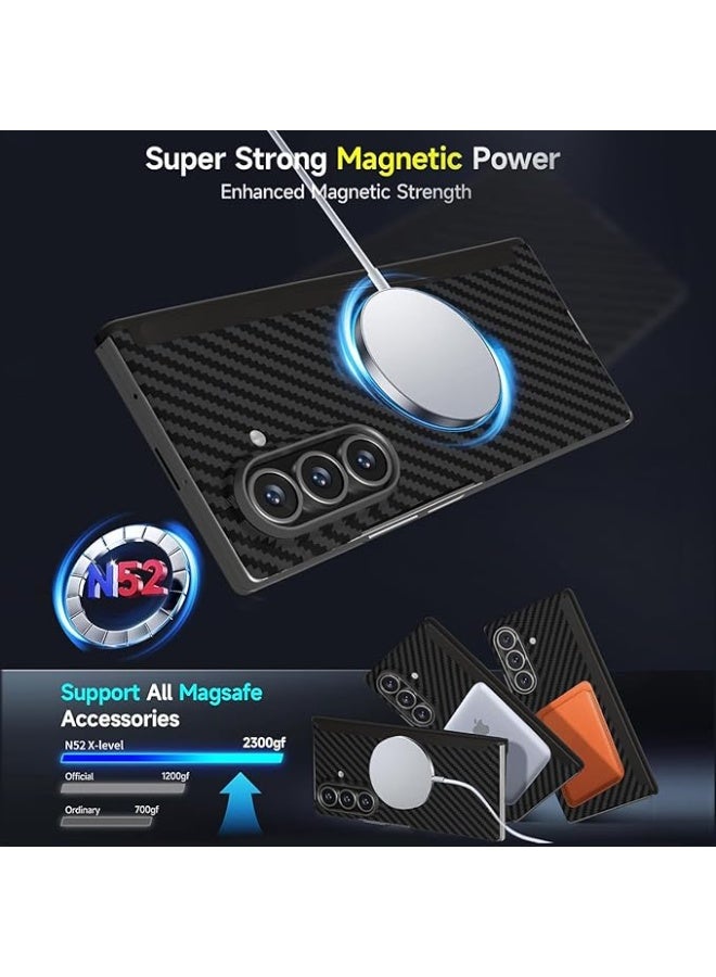 JAJEEK Ultra-Thin 0.35mm Protective Case for Samsung Galaxy Z Fold 7 – Anti-Scratch Carbon Fiber Hard Cover, Magnetic MagSafe Compatible, Slim Lightweight Durable Design, Full Protection Without Bulk, Perfect for Everyday Use – Black - Image 5