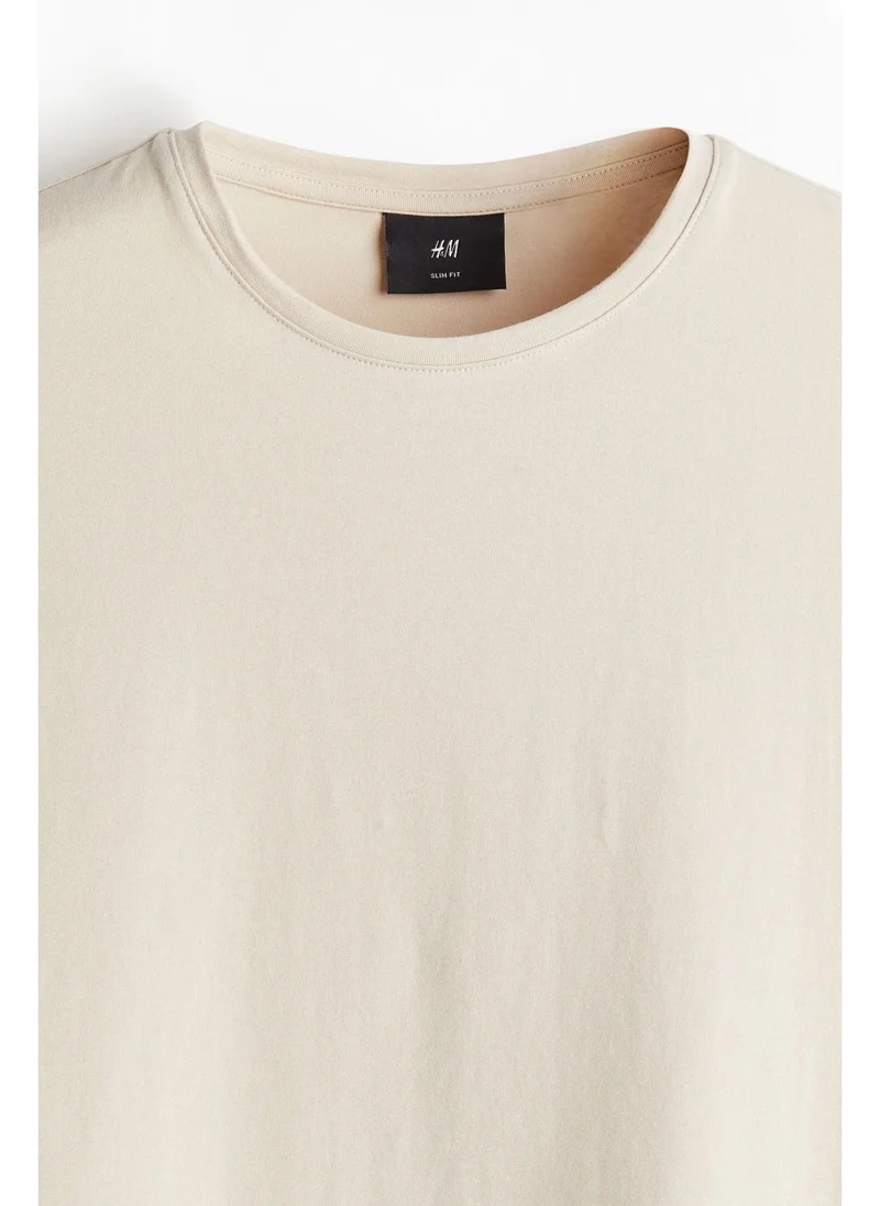 اتش اند ام Round-neck T-shirt Slim fit