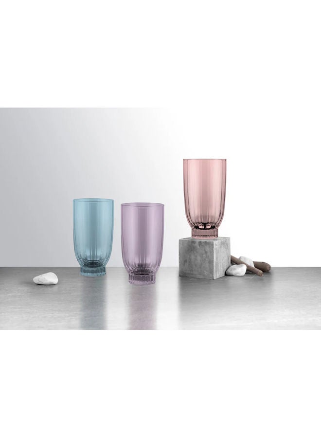 Pasabahce 6 Piece Amore Highball Glass Set 400 cc Pink - Image 3