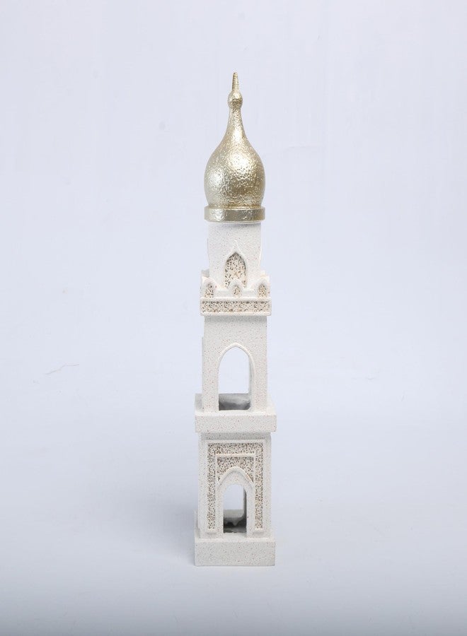 Islamic Cultural Decor Collection - Handcrafted Resin Mosque Models & Tower Ornaments for Home/Office Display Ramadan Decoration (Tower 1) - Image 1
