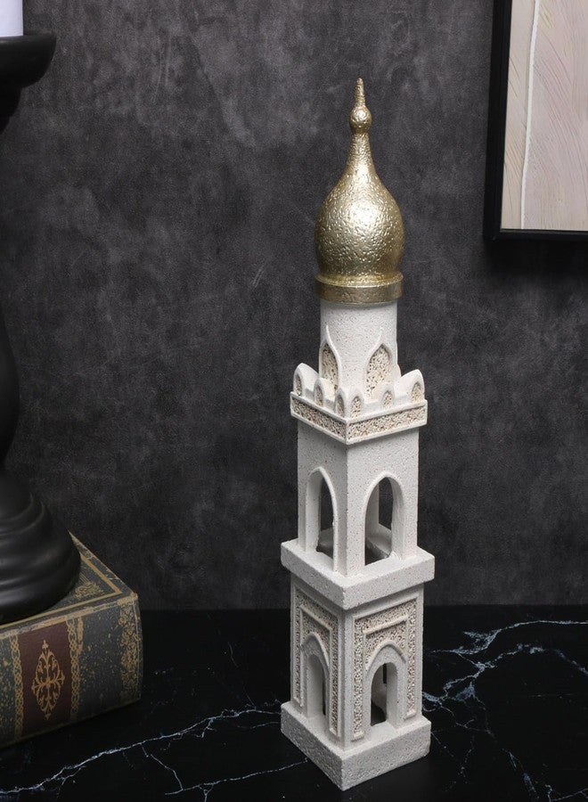 Islamic Cultural Decor Collection - Handcrafted Resin Mosque Models & Tower Ornaments for Home/Office Display Ramadan Decoration (Tower 1) - Image 2