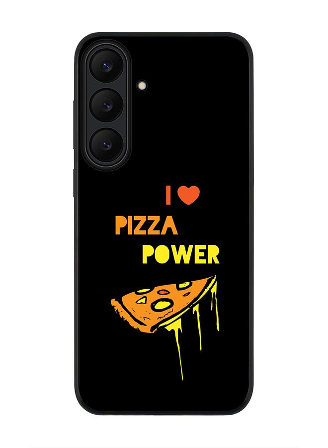Stylizedd For Samsung Galaxy S25 FE Case,Slim fit Camera Protection, Shockproof Thin Phone cover  - I Love Pizza (Black)