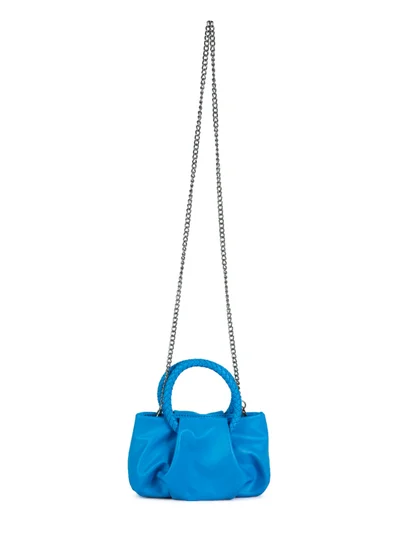 London Rag Faux Leather Soft Handbag in Blue