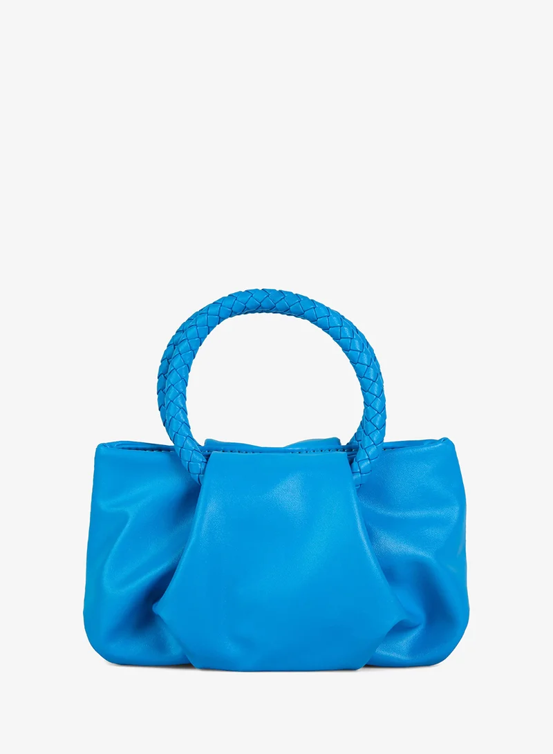London Rag Faux Leather Soft Handbag in Blue