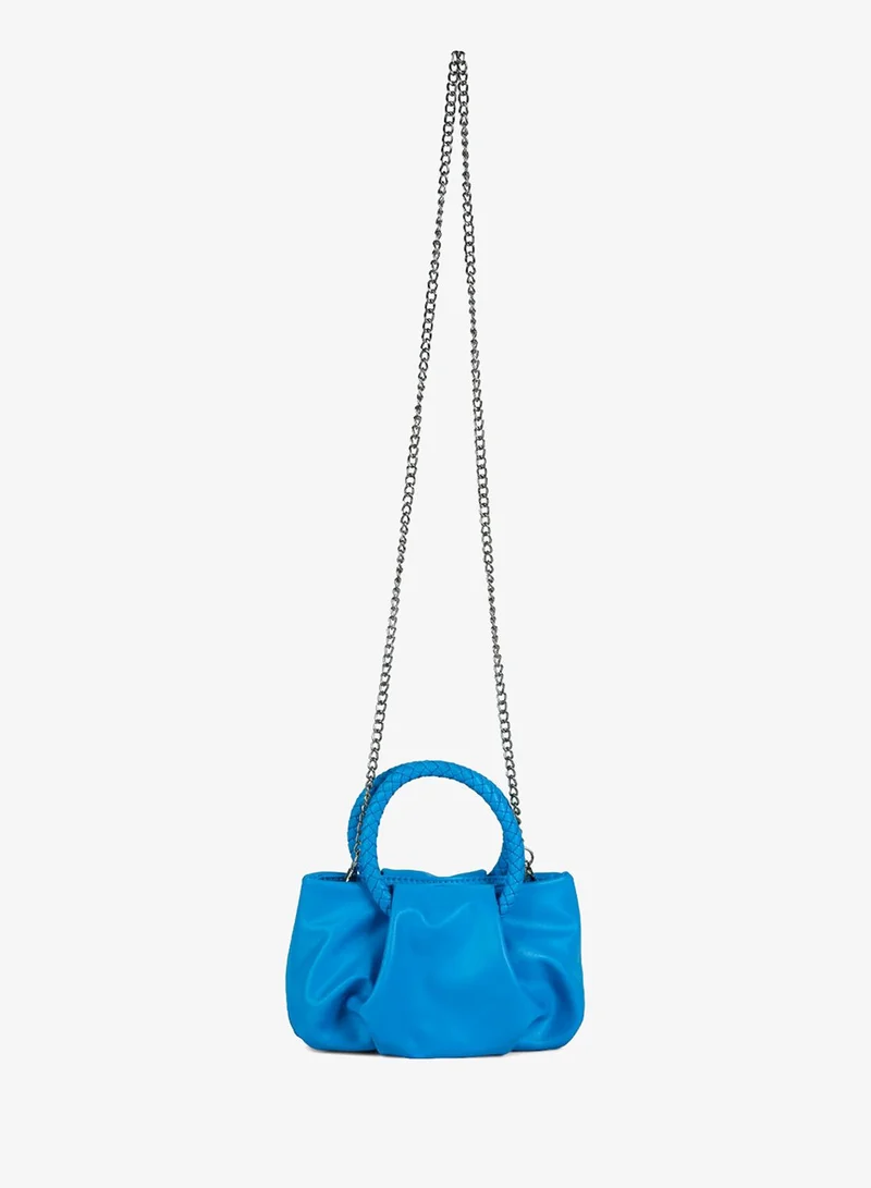 London Rag Faux Leather Soft Handbag in Blue