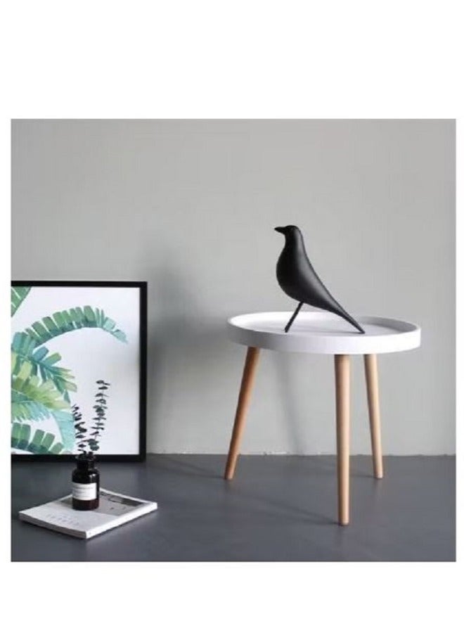 AGD Round Coffee Table Snack Side Table Sofa Home Living Room Office - Image 4