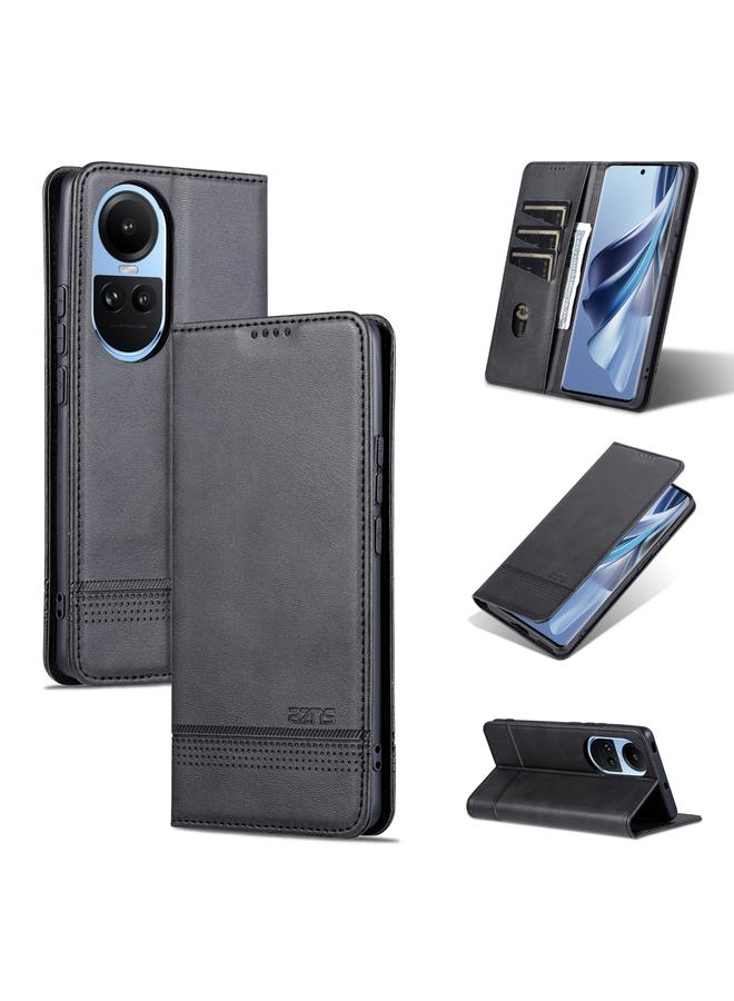 Case For OPPO Reno10 Global Magnetic Calf Texture Flip Leather Phone Case