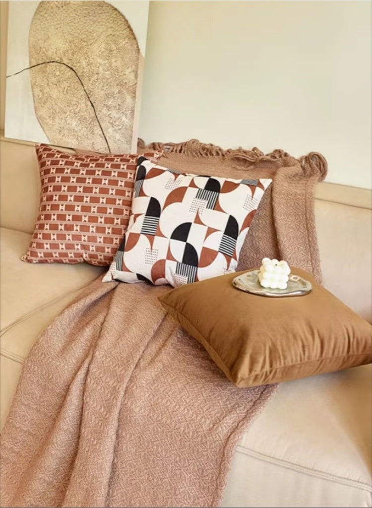 Pillow Covers Set of 4, Throw Pillow Cover, Maillard style Cushion Covers 45cm x 45cm,For Living Room Sofa Couch Bed Pillowcases 18x18 inches（Double sided pattern） - Image 4