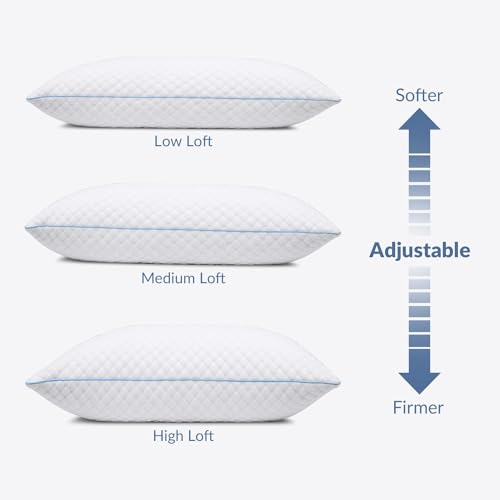 9villa Microfiber Pillow Cooling Side Sleeper Pillow Hotel Bed Pillows Set of 2 for Sleeping Antiq White with Stomach Size 17 * 27 inch - Image 5