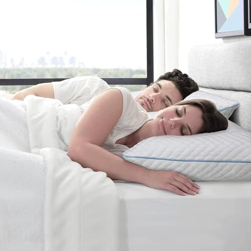 9villa Microfiber Pillow Cooling Side Sleeper Pillow Hotel Bed Pillows Set of 2 for Sleeping Antiq White with Stomach Size 17 * 27 inch - Image 3