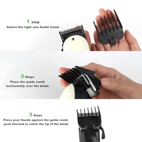 GCFTIFF 8pcs Guide Comb Set, Professional Hair Clipper Guards Cutting Guides Fits for Most Clippers (46 * 38mm),Clipper Combs Replacement for Increased Cutting Performanc - Image 5