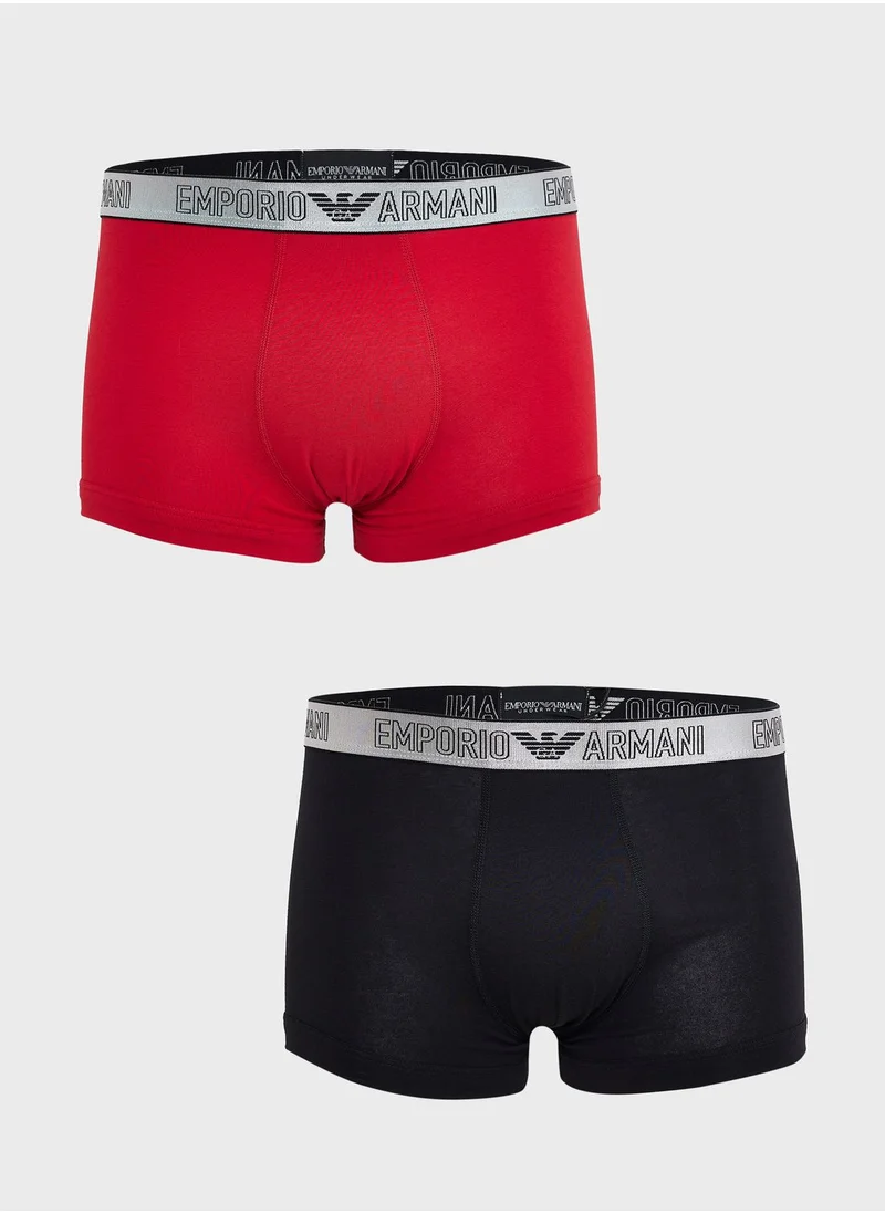 EMPORIO ARMANI 2 Pack Logo Band Assorted Briefs