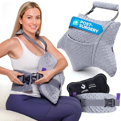 Zomaple Recovery Hysterectomy Pillow with Gel Pack Lumbar Support Post Abdominal Surgery Must Haves Ideal for CSection Laparoscopic Hernia Healing Comfort - Image 2