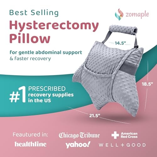 Zomaple Recovery Hysterectomy Pillow with Gel Pack Lumbar Support Post Abdominal Surgery Must Haves Ideal for CSection Laparoscopic Hernia Healing Comfort - Image 5