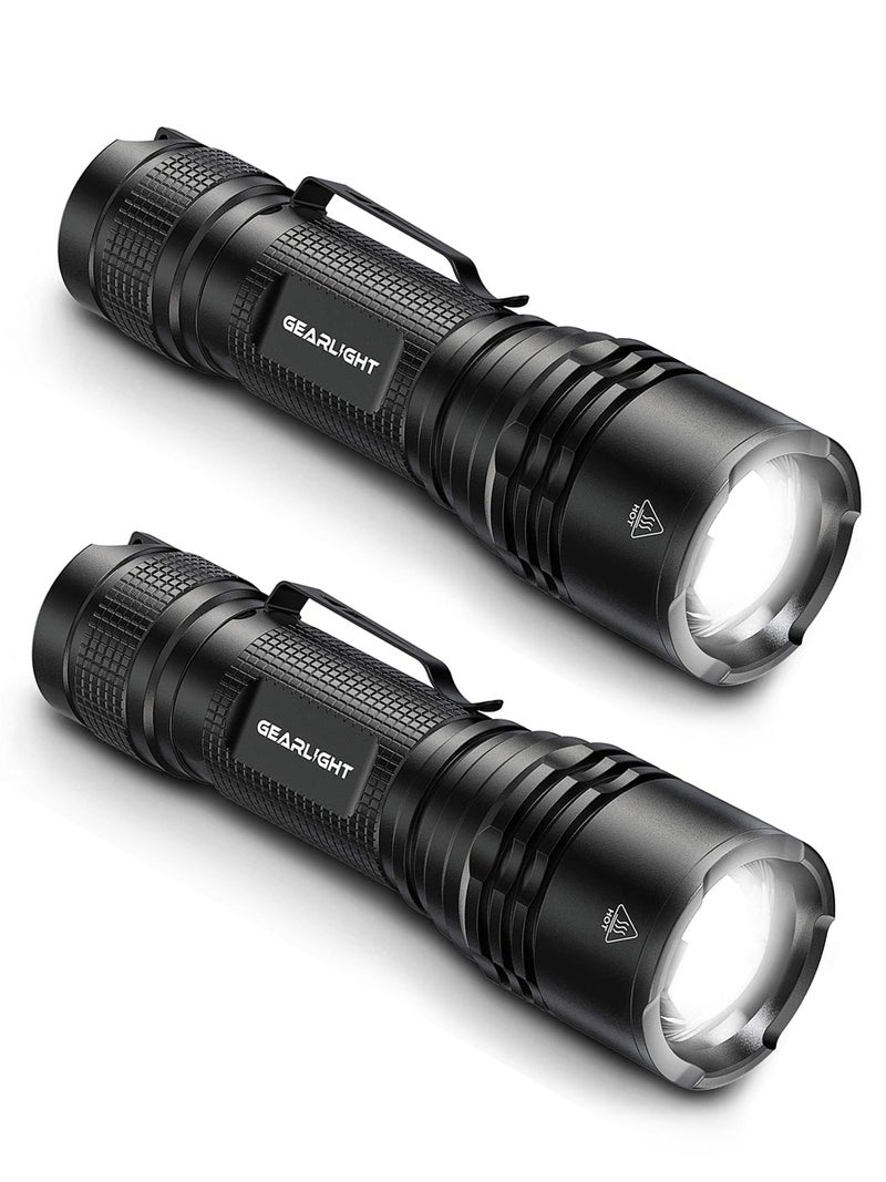 GearLight LED Tactical Flashlights High Lumens Mini Flashlights for EDC Carry Compact Powerful Emergency Flashlight Made from MilitaryGrade Aluminum Drop Resistant and Water Resistant