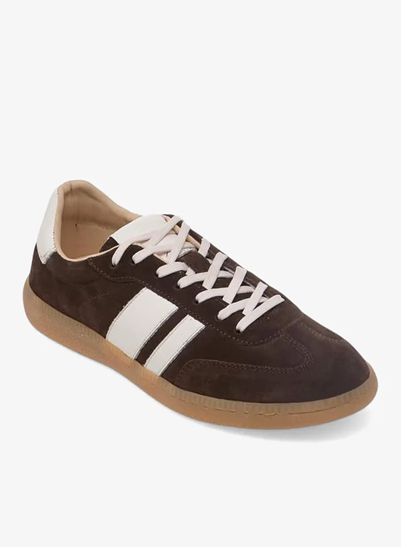 DUCHINI Women Lace-Up Leather Ankle Sneakers