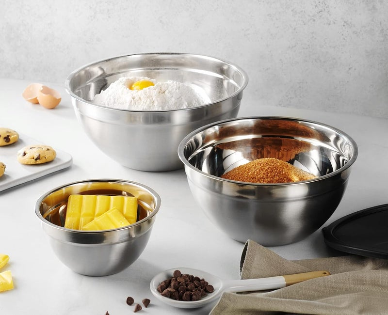 Table Concept Mixing Bowls with Lids Set, Stainless Steel Mixing Bowls with Airtight Lids, Nesting Mixing Bowl Set for Space Saving Storage, Ideal for Cooking, Baking, Prepping & Food Storage - Image 5