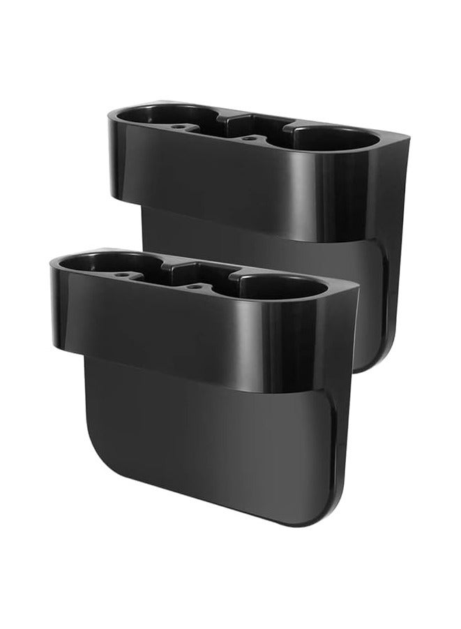 Car Cup Holder, 2Pcs Seat Cup Cell Phone Drinks Holder with Car Mesh Organizer - Image 1