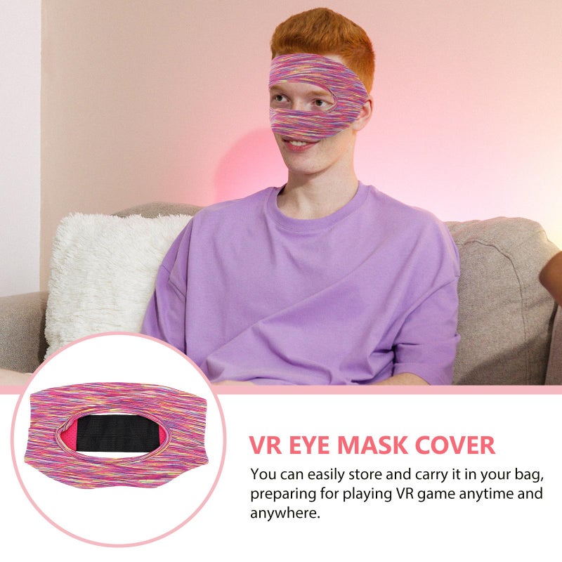 Quick Drying Sweat Absorbent VR Headset Cover Purple Gradient Padding Breathable Accessory - Image 4