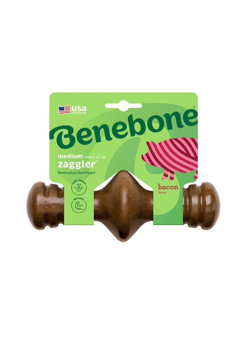 Benebone Zaggler Dog Chew Toy Bacon - Image 1