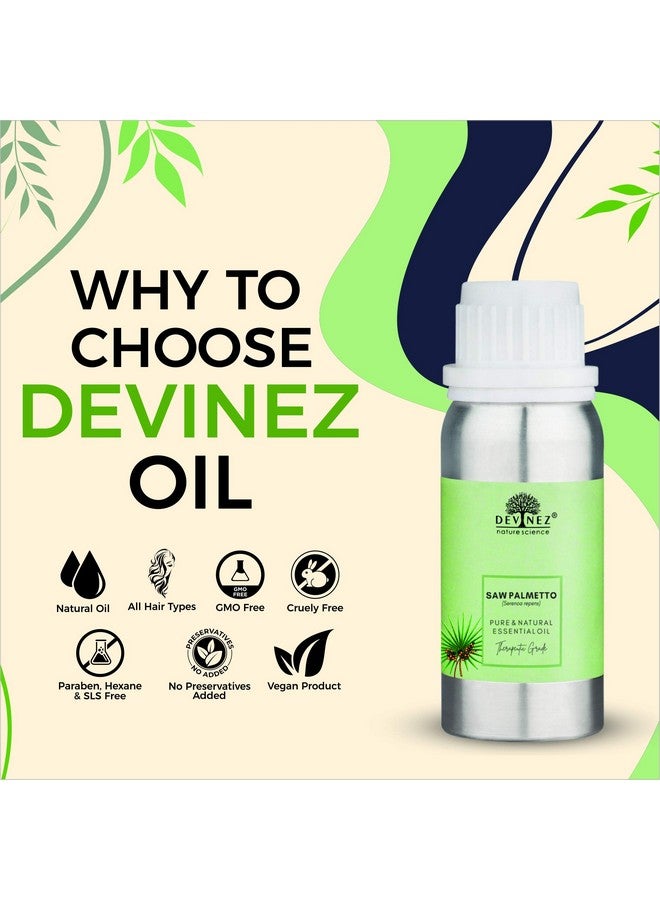 Devinez Saw Palmetto Oil for Hair Growth 1ltr ,Serenoa Repens , Natural Hair Growth Vitalizer Enriched with 100% Pure Organic with Undiluted Therapeutic grade Oils with Metal Anodized Aluminum Bottle (Pack Of 1) - Image 2