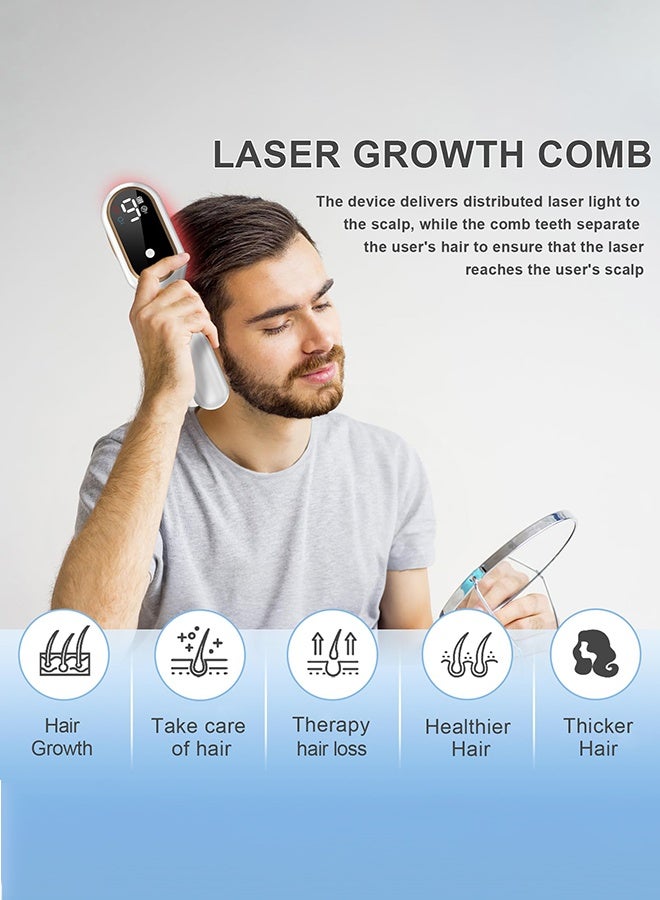 Arabest Hair Brush Scalp Oil Applicator Rechargeable Vibration Massage and Comb Follicle Massager for Hair Growth and Anti-Hair Loss - Image 2