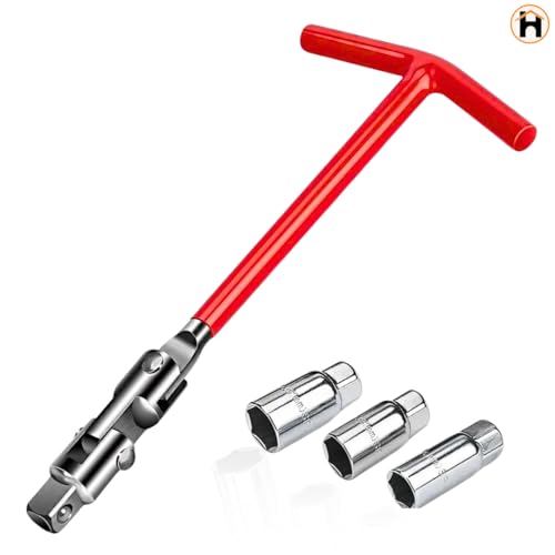 Homdum Universal Spark Plug Socket Wrench, Spark Plug Removal Tool, T-Handle 360 Spark Plug Socket 16/18/21MM - Image 2