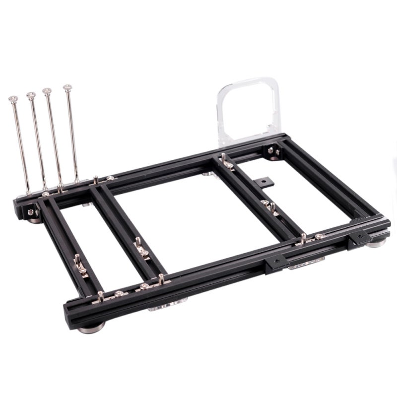M ATX Computer Case Aluminum Bare Building Blocks Frame - Lightweight Open Frame Design for ATX Power Supply - Easy Assemble Stackable DIY for Overclocking Testing - Image 2
