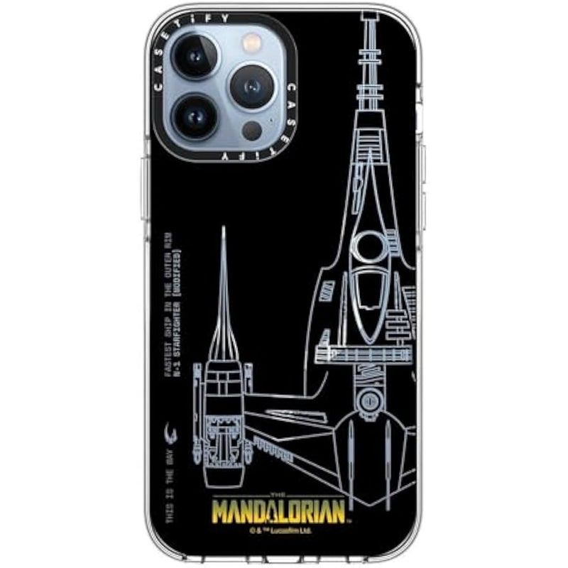 كاستيفي CASETiFY Clear iPhone 13 Pro Max Case 【Mandalorian Co-Lab/Not Yellowing / 6.6ft Drop Protection/Compatible with Magsafe】 - N-1 Starfighter - Clear - Image 2